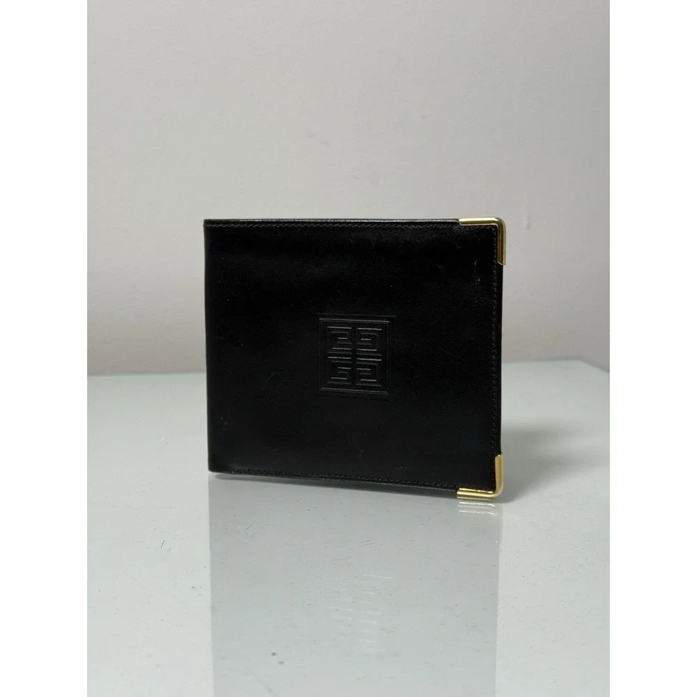 Givenchy Men's Black Leather Slim Bi Fold Wallet Spain Luxury Designer Logo